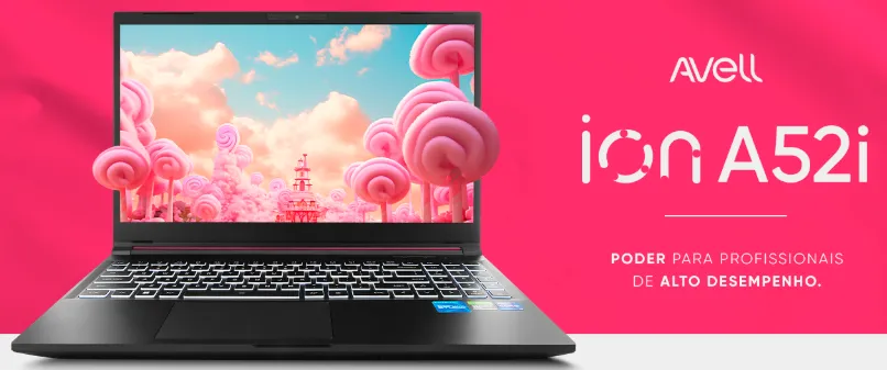 Notebook Profissional Avell Ion A52i - GeForce® RTX 4050 (6GB